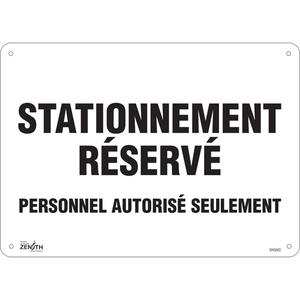 "Stationnement réservé" Parking Sign - 010-LVKJ935