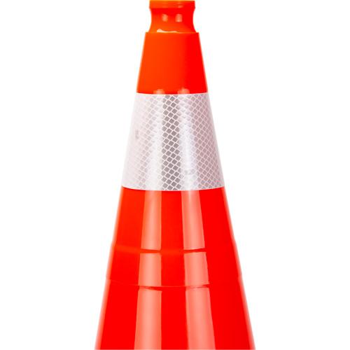 Premium Traffic Cone - 28", Orange, 4", 13-3/4" W x 13-3/4" L, 1 Year Limited, Quebec, Ontario, & Alberta Ministry of Transport Regulations - Image 2