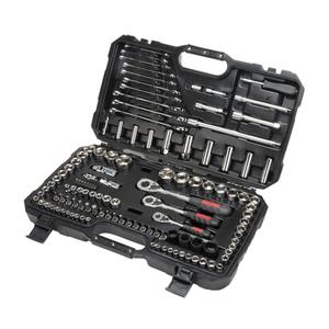 1/4", 3/8" & 1/2" Drive SAE/Metric Socket & Wrench Set - 010-LWOY694