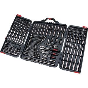 1/4", 3/8" & 1/2" Drive SAE/Metric Socket & Wrench Set - 010-LWOY695