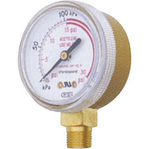 Pressure Gauges - 1-1/2", 0-400 psi, Bottom Mount, Analogue, Steel Case, 1/8"