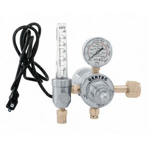 198CD Electrically Heated Regulator/Flowmeter for Carbon Dioxide - Carbon Dioxide, CGA320, 50 (Preset), 2", 4000 PSI, 60, 5/8"-18 RH (F)