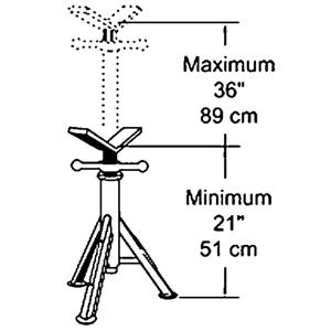 Heavy-Duty Pipe Jack - 2500 lbs., Standard Vee