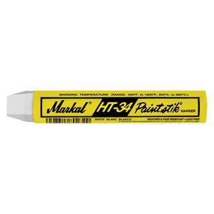 HT-34 Paintstik® Paint Marker - White, Solid Stick, 400°F to 1800°F (204°C to 982°C)