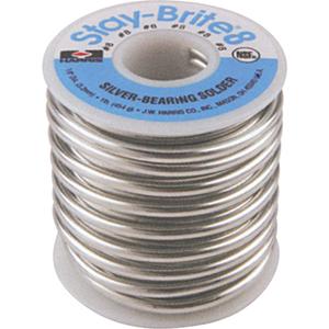 Stay-Brite® Solders - 0.125", Solid, Lead-Free, 96% Tin 4% Silver, Wire, 6% Ag, 94% Sn, NSF 51, 430°F/221°C, 535°F/279°C