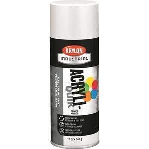 5-Ball Interior-Exterior Industrial Maintenance Paint - Primer - Aerosol Can, White, 16 oz., 12 oz., Very Flat, White, All-Purpose White Primer