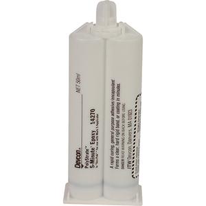 5-Minute Adhesive - 50 ml, Dual Cartridge, Clear, 1 hrs., Two-Part