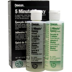 5-Minute Adhesive - 444 ml, Bottle, Clear, 1 hrs., Two-Part