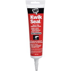 KWIK SEAL® Adhesive Caulk - 162 ml, Clear, Tube