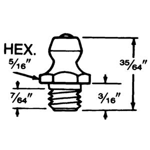 Lubrication Bulk Fittings - Str., 35/64", 3/16", 5/16"