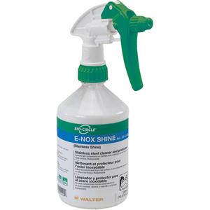 E-Nox Shine™ Stainless Steel Cleaner & Protector - Liquid, Trigger Bottle, White, Aluminum; Plastic; Stainless