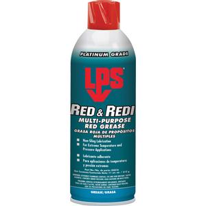 Red & Redi Multi-Purpose Red Grease - 16 oz., Aerosol Can, 11 oz.