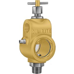 Oil-Rite™ Bulls-Eye Sight Feed Valve - 125 PSI Inlet to Orifice, 55 PSI Sight Chamber, Buna-N, Glass, 225°F (107.22° C)