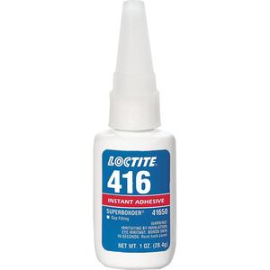 416™ Super Bonder® Instant Adhesive - 1 oz., Bottle, Clear, 24 hrs., 20 g/L