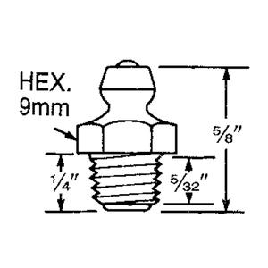Fitting - 8 mm, Straight, 5/8"