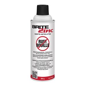 BRITE Zinc® Corrosion Inhibitor - 12.5 oz., Aerosol Can, 32 sq. ft., Grey, '-20°C