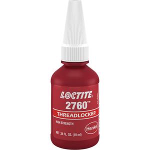 Threadlocker 2760 Instant Adhesive - 10 ml, 250 ml, Bottle, High, 4 min., 24 hrs., Red
