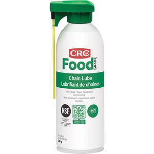 Food Plant Chain Lube - 340 g, Aerosol Can, Clear/White Liquid, Wet, Mineral Oil, 188°C
