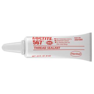 567 High Temperature Thread Sealant - 6 ml, 50 ml, 250 ml, 350 ml, 1 L, White, Tube, '-53.88° C - 204° C/-65° F - 400° F, 480°F
