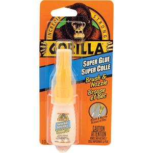 Super Glue Brush & Nozzle - 10 g, Bottle, Clear, 10-30 seconds, 24 hours, Yes