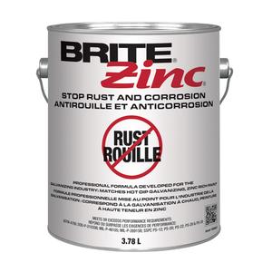 BRITE Zinc® Corrosion Inhibitor - 3.78 L, Gallon, 570 sq. ft., Grey, 7.2°C