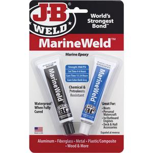 MarineWeld Epoxy - 3 oz., Tube, Grey, Two-Part, 6 hrs., 15-24 Hours, 3960 PSI