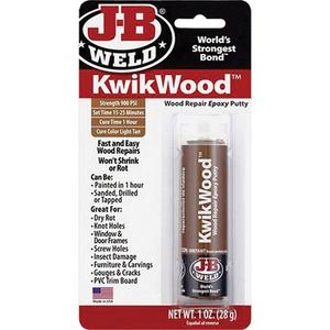 KwikWood Epoxy - 2 oz., Stick, Tan, 1 Hour, 900 PSI, 25 Minutes