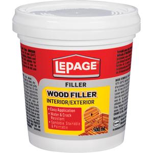 Interior and Exterior Wood Filler - 500 ml, Tub