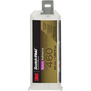 Scotch-Weld™ Adhesive - 50 ml, 5 gal., Dual Cartridge, White, 60 min., 7 Days, Two-Part, Self-Leveling, 4500 Pound-Force Per Square Inch