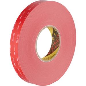 VHB™ Tape - Acrylic, 1117.6 mm (44"), 12.7 mm (1/2"), 18 mm (3/4"), 25.4 mm (1"), 32.9 m (108'), 0.015 mm