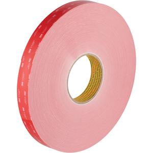 VHB™ Tape - Acrylic, 1117.6 mm (44"), 12.7 mm (1/2"), 18 mm (3/4"), 25.4 mm (1"), 32.9 m (108'), 0.028 mm