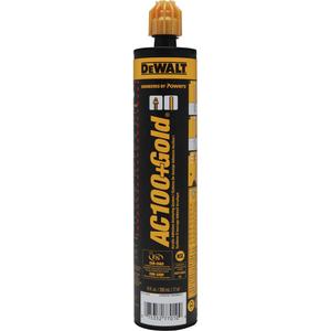 AC100+ Gold® Adhesive Anchoring System - 10 oz., Cartridge, Black, 10:1, 14 - 104 °F, 15 min., Vinylester