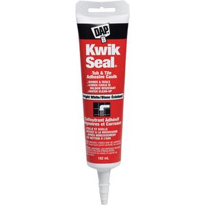 Kwik Seal® Kitchen & Bath Adhesive Caulk - 162 ml, White, Tube