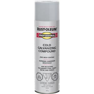 Cold Galvanizing Compound Spray - 586 g, Aerosol Can, Silver