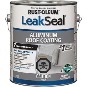 LeakSeal® 7 Year Aluminum Roof Coating - Gallon, 3.78 L, 50%, 9.7%