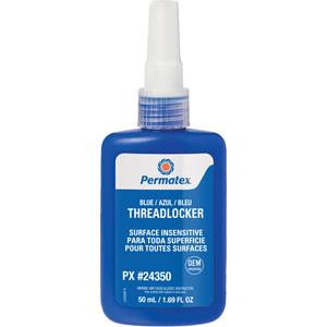 Surface Insensitive Threadlocker - 50 ml, Bottle, High, 20 min., 24 hrs., Blue, 220 in. lb. / 88 in. lb.