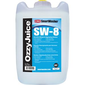 SmartWasher® Ozzyjuice® SW-8 Aircraft & Weapons Degreasing Solution - 5 gal., Jug, >230, MIL-PRF-29602A, 143779, 7 to 8