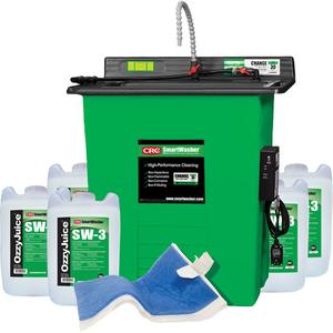 SmartWasher SW-325 Signature Parts Washer Kit - 42", 46", 48", Plastic, (1) SW-25 SmartWasher® Unit; (5) 5-Gallon jugs of OzzyJuice® SW-3 Truck Grade Degreasing Solution; (1) FL-4 OzzyMat® Multi-Layer Fluid Activation Mat
