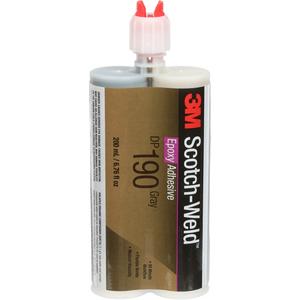 Scotch-Weld™ Adhesive - 200 ml, Cartridge, Grey, Translucent, 4 min., 48 hrs., Two-Part