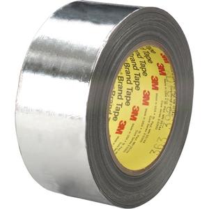 High-Temperature Aluminum Foil/Glass Cloth Tape - 25.4 mm (1"), 33 m (108'), 7.3 mils, 316 °C (600 °F)