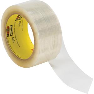 Scotch® 375 Box Sealing Tape - Hand, Hot Melt, 48 mm (1-22/25"), 1500 m (4921'), 50 m (164'), 914 m (2998'), 3.1 mils, Polypropylene, clear