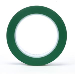 471 Vinyl Tape - 25.4 mm (1"), 12 mm (1/2"), 50.8 mm (2"), 76 mm (3"), 19 mm (3/4"), 32.9 m (108'), 5.2 mils, Green