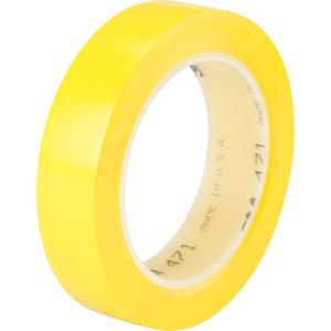 471 Vinyl Tape - 25.4 mm (1"), 6 mm (1/4"), 76.2 mm (3"), 102 mm (4"), 32.9 m (108'), 5.3 mils, Yellow