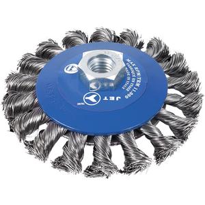 Knot Twisted Conical Bevel Brush - 5", 0.02", 5/8"-11NC, 10000 RPM
