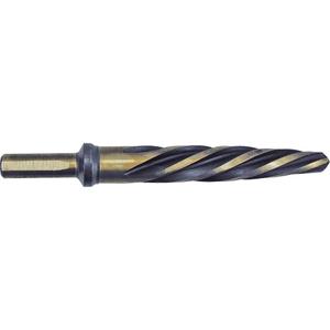 Jet-Kut® Black & Gold Premium Car Reamer - 3/4", High Speed Steel, Spiral, 3-Flat, 6-3/4", 1/2", 0.406", 1/2"