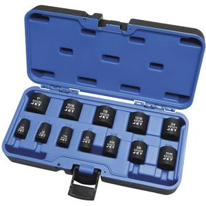 PS1238 SAE 6-Point Socket Set - 3/8", Impact, Deep, 12, 5/16";3/8"; 7/16"; 1/2"; 9/16"; 5/8"; 11/16"; 3/4"; 13/16"; 7/8"; 15/16"; 1"; Blow mould case