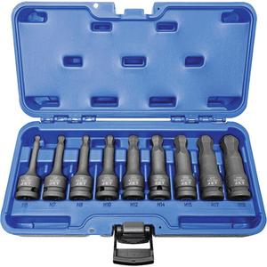 BNH-912M 1/2" Drive Metric Ball Nose Hex Impact Socket Set - Hex, 1/2", 9, 1/2", 6 mm; 7 mm; 8 mm; 10 mm; 12 mm; 14 mm; 15 mm; 17 mm; 19 mm, Impact Sockets