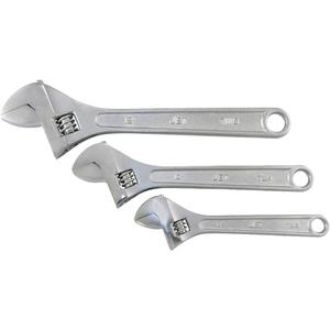 AW-3S Adjustable Wrench Set - 3, Imperial and Metric, Adjustable, 8" (160 mm); 10" (210 mm); 12" (300 mm), CrV, 1", 1-1/4", 1-1/2"