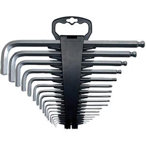 JBHK-17XL Jumbo Ball Nose Hex Key Set - 17, 0.05"; 1/16"; 5/64"; 3/32"; 7/64"; 1/8"; 9/64"; 5/32"; 3/16"; 7/32"; 1/4"; 5/16"; 3/8"; 1/2"; 9/16"; 5/8"; 3/4"