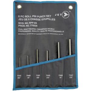 RPP-6S Roll Pin Punch Set - 6, CDA39GP-43a, 3/32"; 1/8"; 5/32"; 3/16"; 1/4"; 5/16"